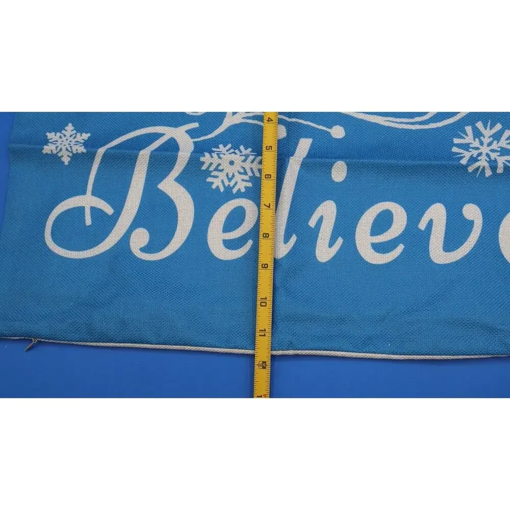 Merry Christmas Believe Snowflake Winter Blessed Lumbar Pillow Case‎